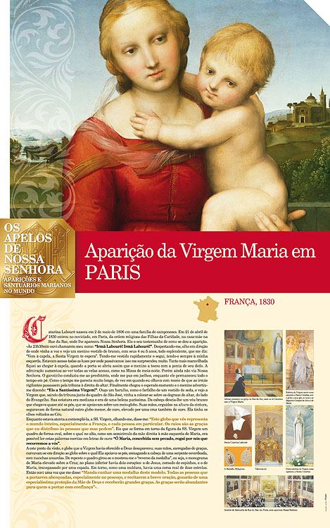 Painel oficial sobre Nossa Senhora das Graças — Medalha Milagrosa