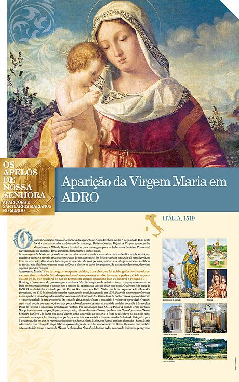 Painel oficial sobre Nossa Senhora de Adro