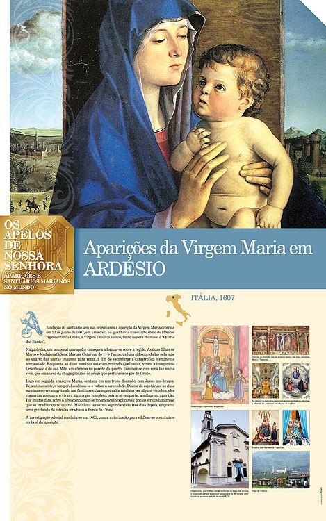 Painel oficial sobre Nossa Senhora de Ardesio