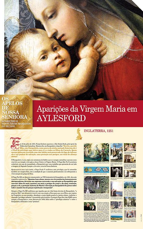 Painel oficial sobre Nossa Senhora de Aylesford