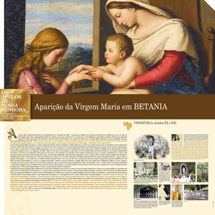 Painel oficial sobre Nossa Senhora de Betânia