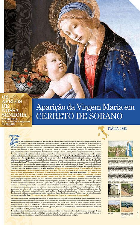 Painel oficial sobre Nossa Senhora de Cerreto di Sorano