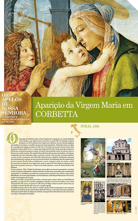 Painel oficial sobre Nossa Senhora de Corbetta