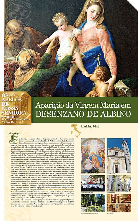 Painel oficial sobre Nossa Senhora de Desenzano