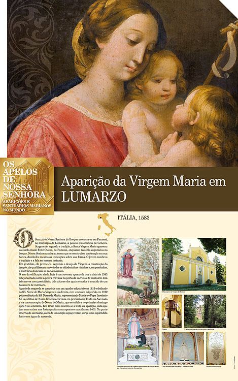 Painel oficial sobre Nossa Senhora de Lumarzo