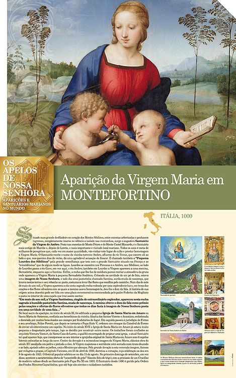 Painel oficial sobre Nossa Senhora de Montefortino