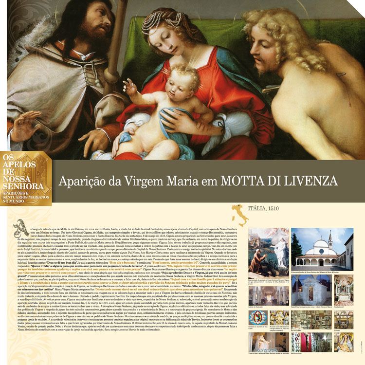 Painel oficial sobre Nossa Senhora de Motta di Livenza