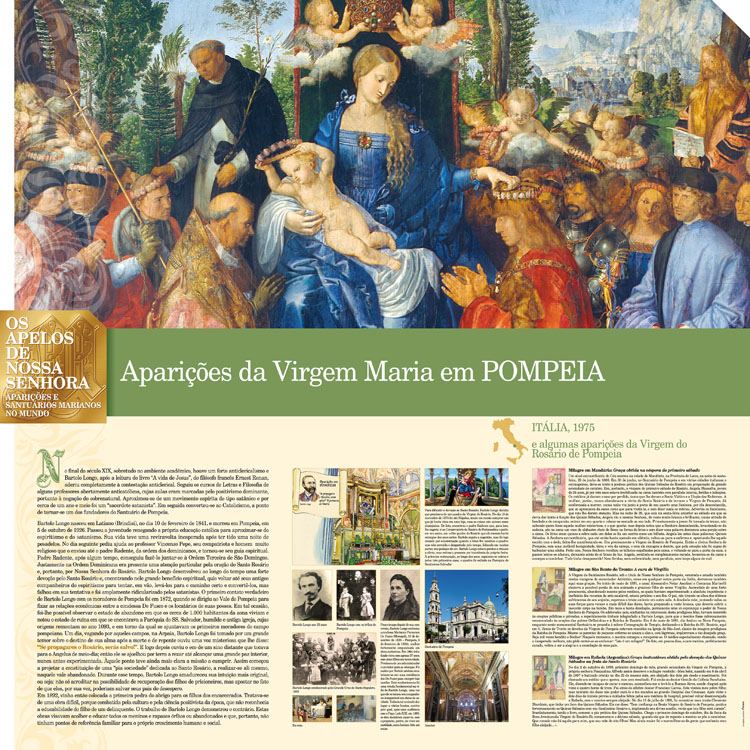 Painel oficial sobre Nossa Senhora de Pompeia