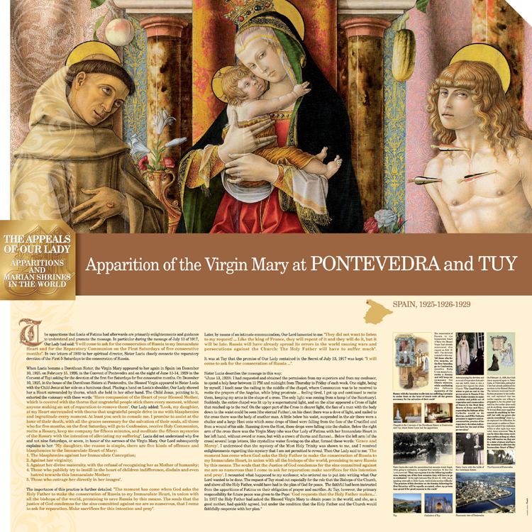 Painel oficial sobre Nossa Senhora de Pontevedra e Tuy