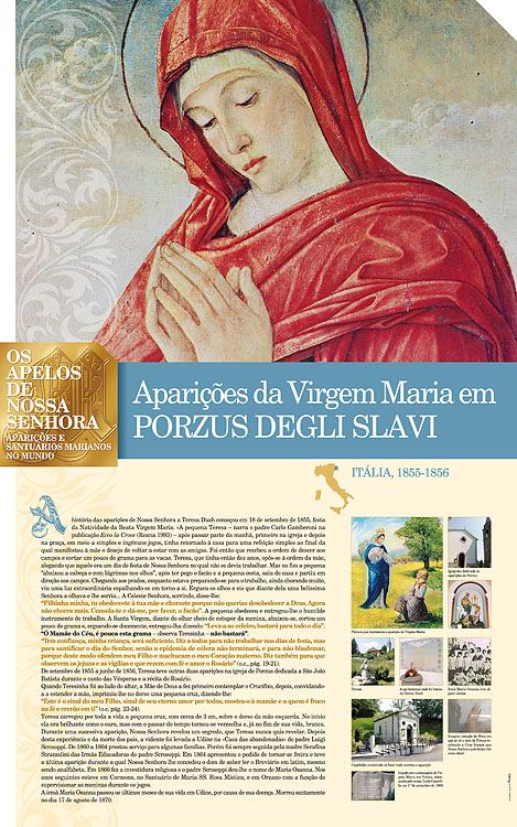 Painel oficial sobre Nossa Senhora de Porzus Degli Slavi