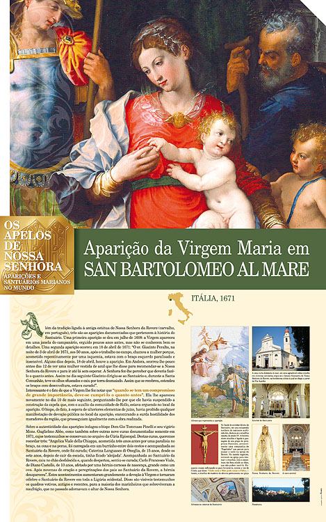 Painel oficial sobre Nossa Senhora de São Bartolomeo al Mare