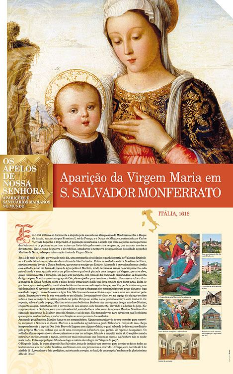 Painel oficial sobre Nossa Senhora de San Salvatore Monferrato