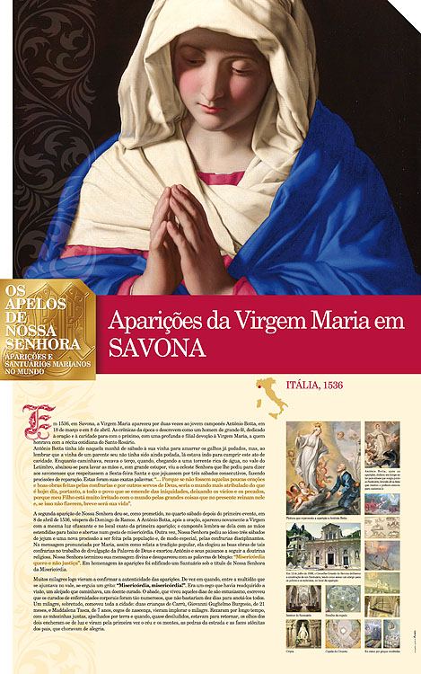 Painel oficial sobre Nossa Senhora de Savona