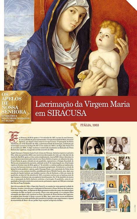 Painel oficial sobre Nossa Senhora de Siracusa